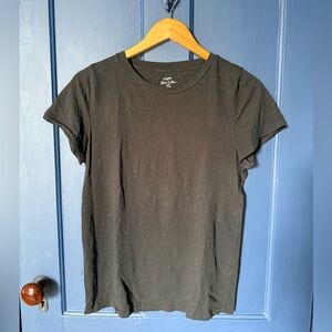 J. Crew Soft Slub Black Tee